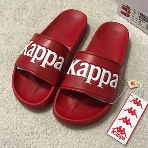 Kappa Red Slides Sandals Slippers Unisex